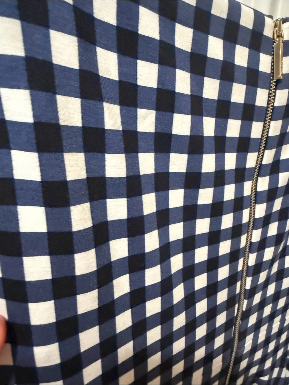 kate spade Navy and White Gingham Midi Dress